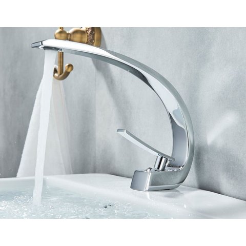 TORNEIRA PARA BANHEIRO BICA EM ESTILO U CROMADA