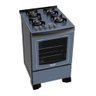 Fogão 4 bocas Dako Azul Mesa de vidro Bivolt - 1