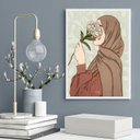 Ver imagem 2 de Quadro Decorativo Mulher Árabe 45x34cm:madeira Preta