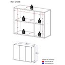 Ver imagem 5 de Aparador Buffet 3 Portas Suspenso Veneza Multimóveis V1008 Preto