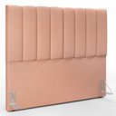 Ver imagem 3 de Kit Cabeceira Cama Box Casal 140 cm com Calçadeira Recamier Baú Dália W01 Linho Rosê - Lyam