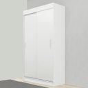 Ver imagem 1 de Armário Guarda-Roupa para Quarto 93 Cm Portas Correr MDP Laka Branco Berlim - ClickLar