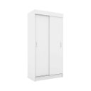 Ver imagem 2 de Armário Guarda-Roupa para Quarto 93 Cm Portas Correr MDP Laka Branco Berlim - ClickLar