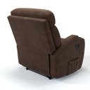 Ver imagem 3 de Poltrona do Papai Reclinável em Suede Cor Marrom Reclinação Manual - Modelo Florença
