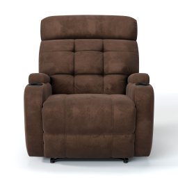 Poltrona do Papai Reclinável em Suede Cor Marrom Reclinação Manual - Modelo Florença - 2