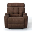 Ver imagem 2 de Poltrona do Papai Reclinável em Suede Cor Marrom Reclinação Manual - Modelo Florença