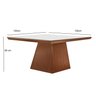 Mesa de Jantar 8 Lugares 135x135cm Tampo Vidro/MDF Pietra LJ Móveis - 3