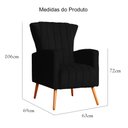 Ver imagem 5 de Poltrona Decorativa para Sala Melinda Suede Preto - Fm