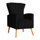 Ver imagem 1 de Poltrona Decorativa para Sala Melinda Suede Preto - Fm