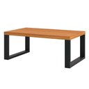 Ver imagem 5 de Sala de Estar Industrial com Rack Mesa de Centro Mesa Lateral Cristaleira MDF Freijó com Preto