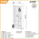 Ver imagem 3 de Sala de Estar Industrial com Rack Mesa de Centro Mesa Lateral Cristaleira MDF Freijó com Preto