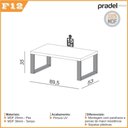 Ver mais imagens de Sala de Estar Industrial com Rack Mesa de Centro Mesa Lateral Cristaleira MDF Freijó com Preto