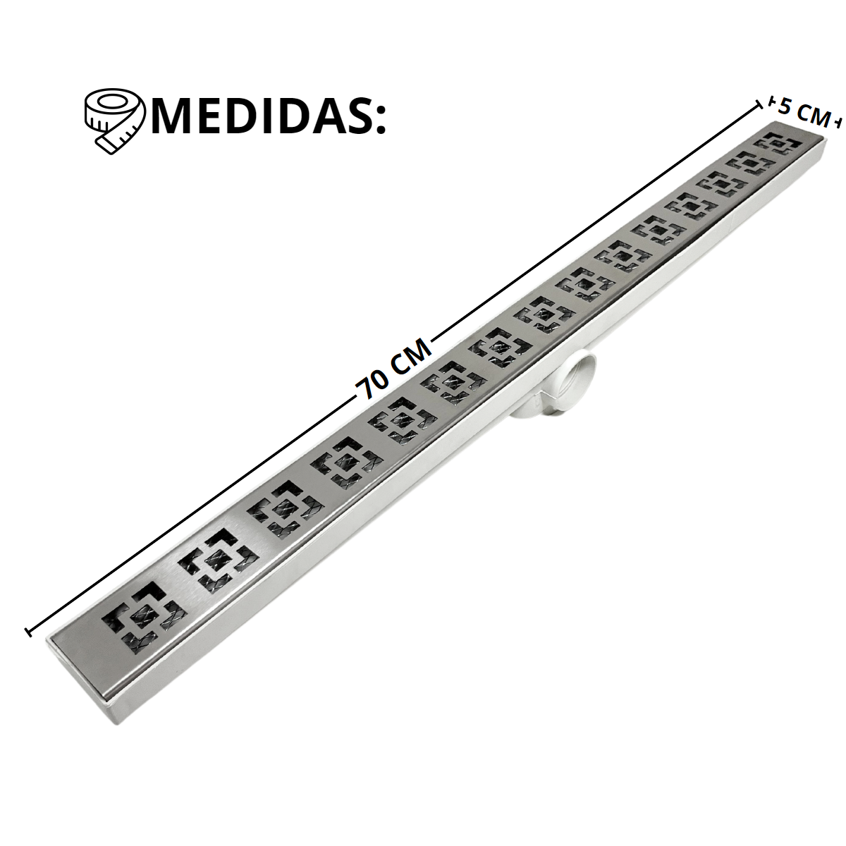 Ralo Escoamento Lavabo Dubai 5x70 Inox com Tela Branco - 3