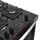 Ver imagem 4 de Fogão 5 Bocas Preto com Frente em Vidro Preto e Timer Digital Dako Diplomata Grill Bivolt