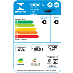 Fogão 5 Bocas Preto com Frente em Vidro Preto e Timer Digital Dako Diplomata Grill Bivolt - 9