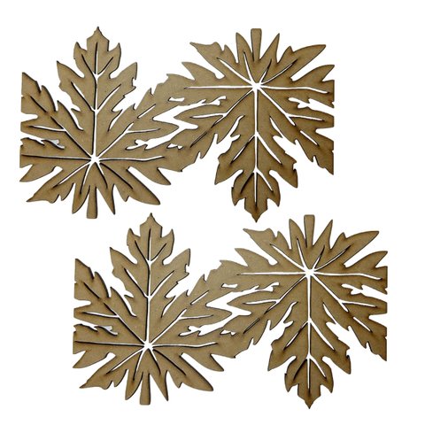 Conj 2 Descanso de Panelas e Travessas Duplo Folha Bordo Canada Mdf 29cm