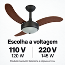 Ver imagem 6 de Ventilador de Teto Infinity Lux 2003 Preto com Pás Tabaco com Controle