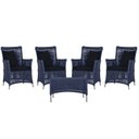 Ver imagem 1 de 4 Poltronas e 1 Mesa Igapó em Alumínio Pintura Fendi Corda Náutica Estofado 12