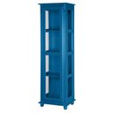 Ver imagem 1 de Cristaleira Torre Lateral Com 1 Porta de Vidro e 3 Prateleiras 108 Azul
