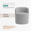 Ver mais imagens de Poltrona Aura Decorativa Orgânica Bouclé Premium de Luxo para Sala Quarto Recepção Design Escultural