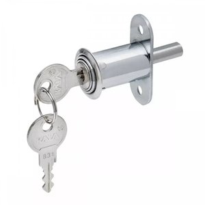 Fechadura para Moveis 32mm com Cilindro de Pressão Cromado Kala