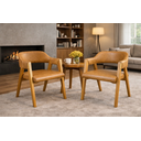 Ver imagem 2 de Poltrona Master Luxo em Couro Caramelo Artesanal - Madeira de Demolição