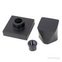 Ver imagem 3 de Acabamento Quadrado Metal Black Preto Registro Pressão e Gaveta 1/2 3/4 e 1 Padrão Deca C45 Banheiro