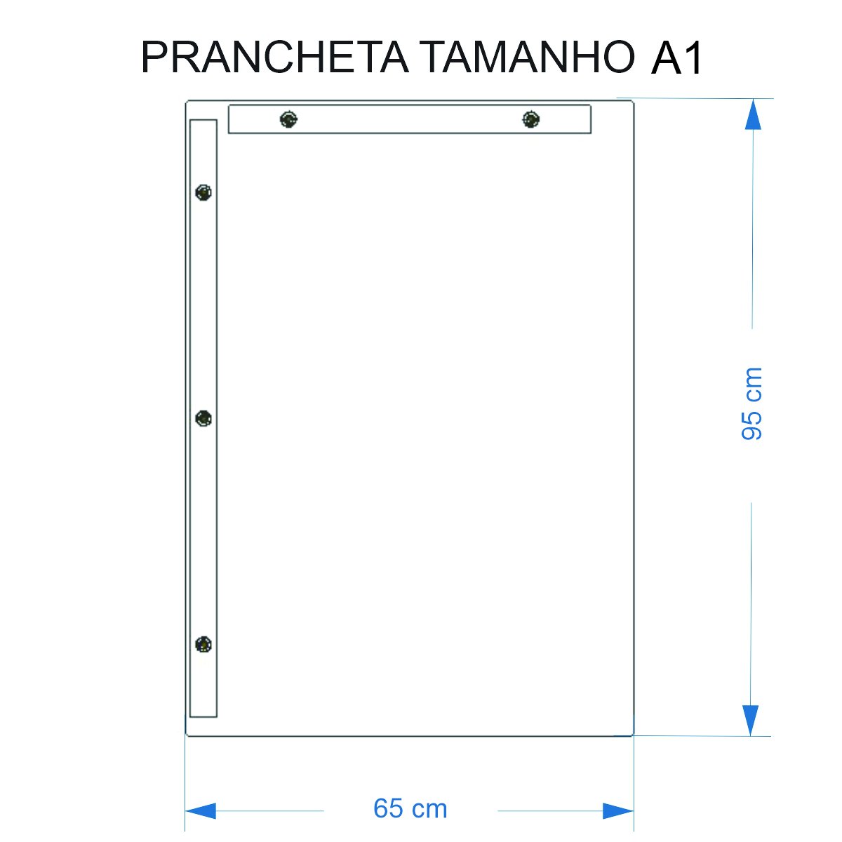 Prancheta Desenho Técnico Arquitetura Engenharia Azul A1 - 4