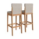 Ver imagem 2 de Conjunto 2 Banquetas Altas Arezzo para Cozinha e Bancada em Estilo Moderno - Amêndoa