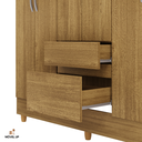 Ver imagem 4 de Guarda-roupa Casal Ideal Plus 6 Portas Cor Nature Vlr Móveis
