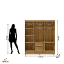 Ver imagem 7 de Guarda-roupa Casal Ideal Plus 6 Portas Cor Nature Vlr Móveis