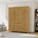 Ver imagem 2 de Guarda-roupa Casal Ideal Plus 6 Portas Cor Nature Vlr Móveis