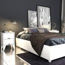 Ver imagem 1 de Conjunto Cama Casal Mônaco e Mesa de Cabeceira 2 Gavetas Twister Tcil Móveis