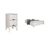 Conjunto Cama Casal Mônaco e Mesa de Cabeceira 2 Gavetas Twister Tcil Móveis - 2