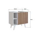 Ver imagem 5 de Gabinete de Coluna para Banheiro 01 Porta Silm Nova Móbile sem Cuba Branco Montana