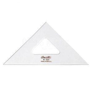 Esquadro Acrlico 21cm X 45 Graus sem Escala 2521 - Trident