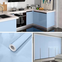 Kit 10 Metros de Papel de Parede Lavavel Modelo Alto Brilho Azul Caribe - 2