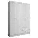 Ver imagem 2 de Guarda Roupa Louise com 02 Sapateiras Laís Branco Brilho - AJL