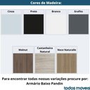 Ver mais imagens de Armário Baixo P25 Pandin 80 Cm (largura) em Mdp Cor Castanheira Natural com 2 Portas 1 e Prateleira