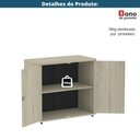 Ver imagem 4 de Armário Baixo P25 Pandin 80 Cm (largura) em Mdp Cor Castanheira Natural com 2 Portas 1 e Prateleira