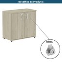 Ver imagem 6 de Armário Baixo P25 Pandin 80 Cm (largura) em Mdp Cor Castanheira Natural com 2 Portas 1 e Prateleira