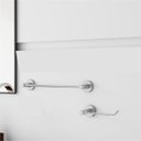 Ver imagem 2 de Kit de Acessórios para Banheiro Grego Metal Completo Suporte Redondo Alto Brilho Athenas