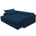 Ver imagem 7 de Sofá Cama Retrátil Reclinável para Sala de Estar 208cm Lari F04 Veludo Azul - Lyam Decor