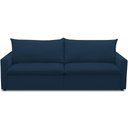 Ver imagem 3 de Sofá Cama Retrátil Reclinável para Sala de Estar 208cm Lari F04 Veludo Azul - Lyam Decor