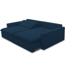 Ver mais imagens de Sofá Cama Retrátil Reclinável para Sala de Estar 208cm Lari F04 Veludo Azul - Lyam Decor
