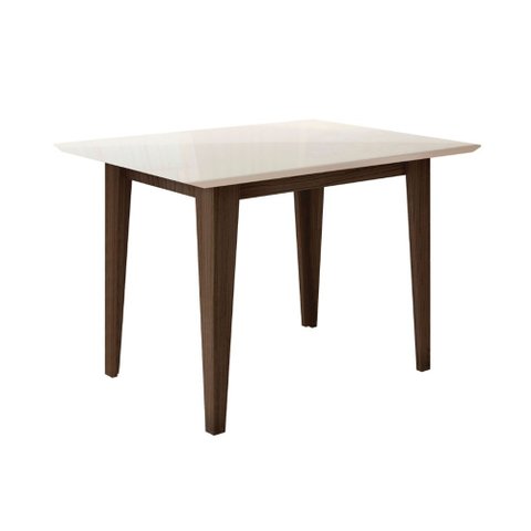 Mesa para Sala de Jantar 120cm Retangular Tampo Chanfrado Kate Poliman