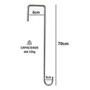 Ver imagem 2 de Kit 3 Ganchos Caibro 70cm para Pendurar Plantas