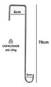 Ver imagem 2 de Kit 3 Ganchos Caibro 70cm para Pendurar Plantas