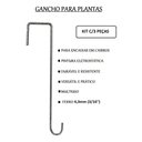Ver imagem 3 de Kit 3 Ganchos Caibro 70cm para Pendurar Plantas