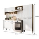 Ver imagem 4 de Cozinha Compacta Arizona Classic com Armário e Balcão Carraro - Carvalho-branco Carvalho-branco